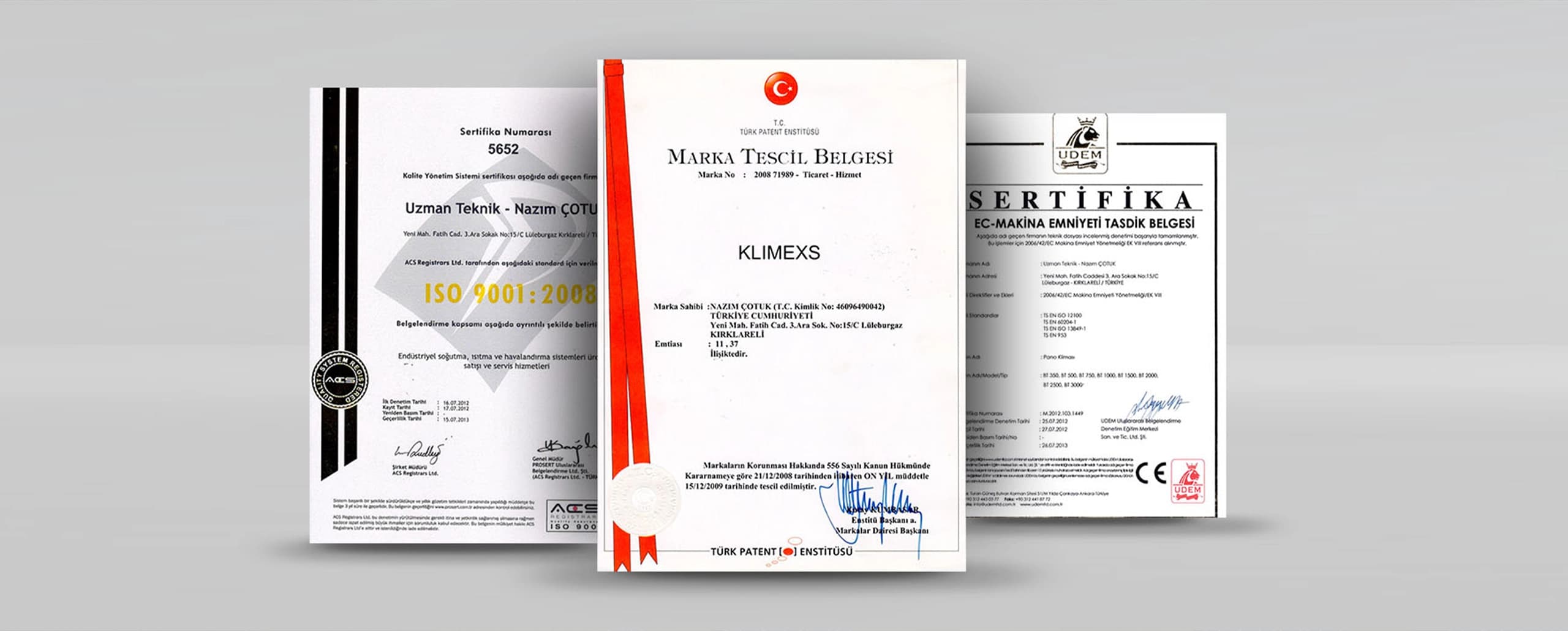 Klimexs handelsmerkregistratie